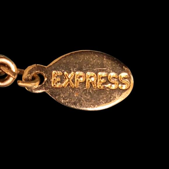 Express Faux Amethyst Necklace Double Strand Purple Raw Pendant‎ Gold-tone Boho - Picture 6 of 6